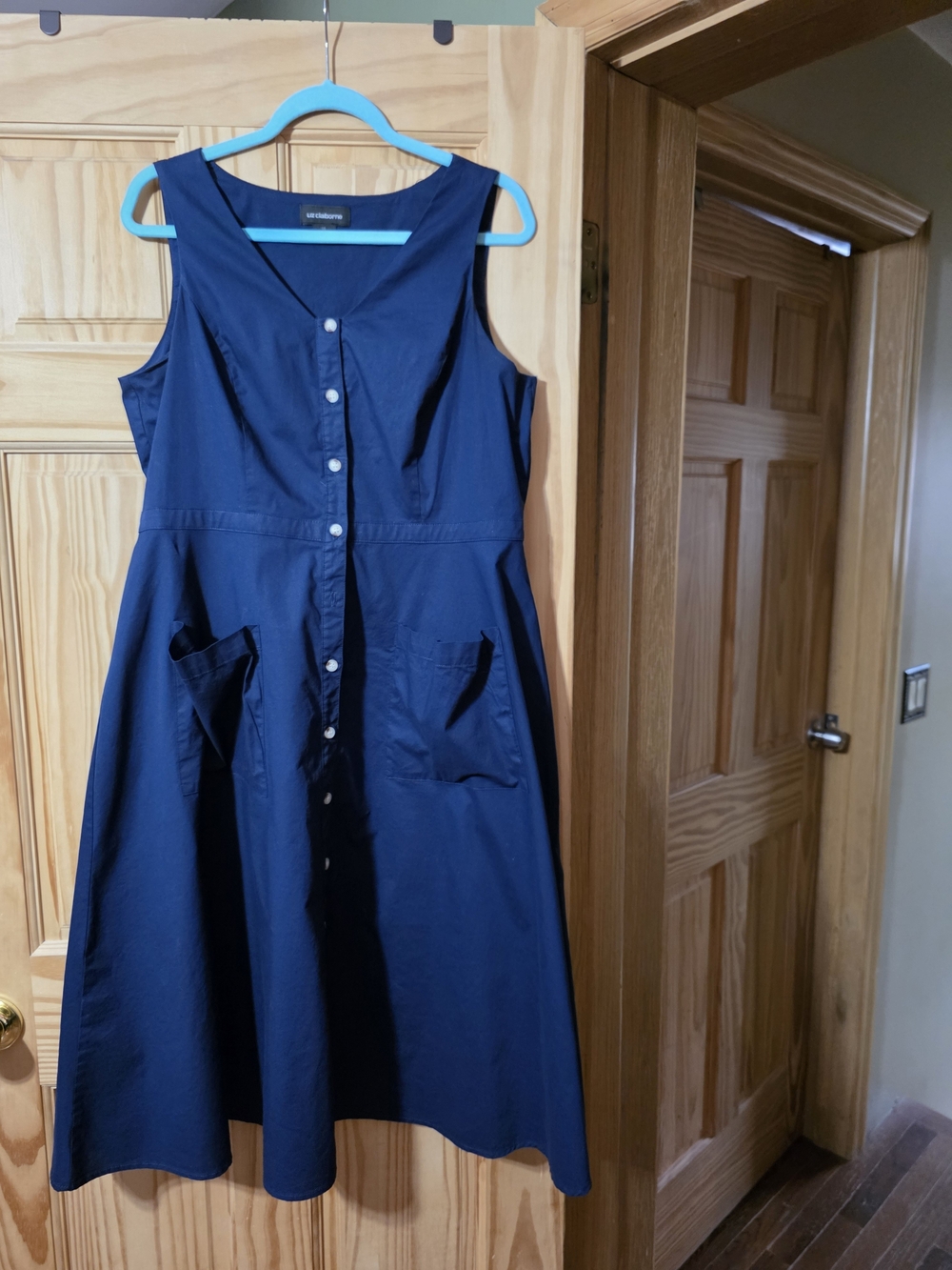 Liz Claiborne Sleeveless Button-Front A-Line Dress